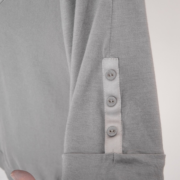 Neutral gray drape neck cowl neck soft stretchy top XL Forever Fashion soft - Picture 7 of 13